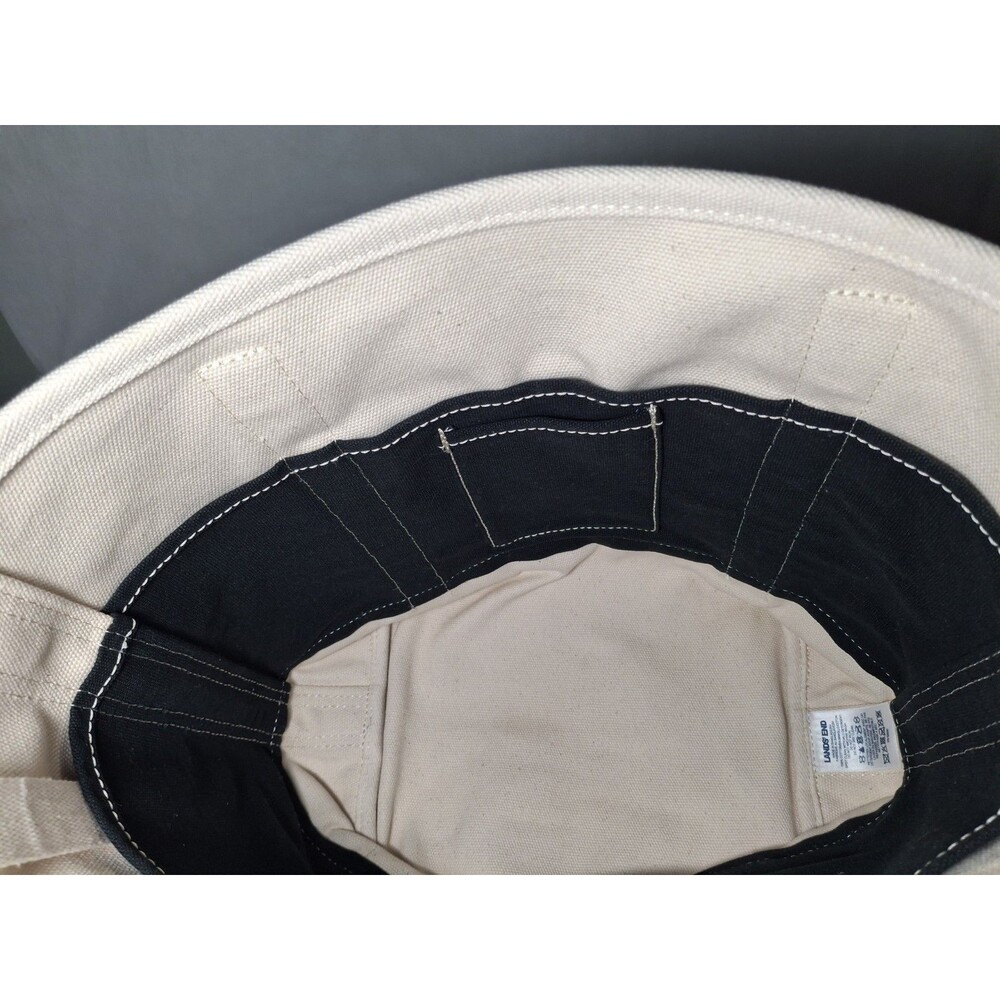 Lands End Medium 5 Pocket Open Top Canvas Tote Bag Black 17"Wx6"Dx13.5"H - Picture 8 of 8